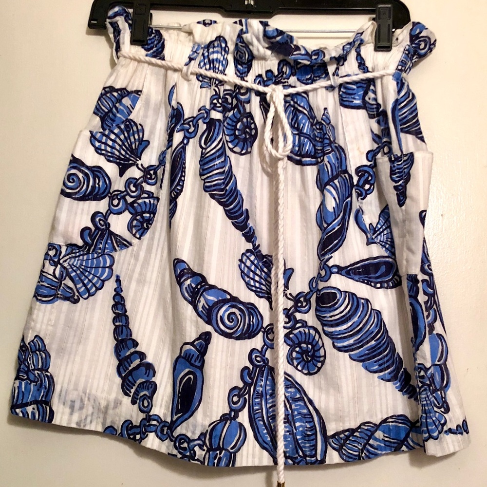 Lilly Pulitzer Blue Avery Skirt Falling In Love
